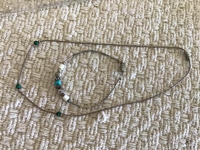 Liquid Silver Necklace and Bracelet Vintage