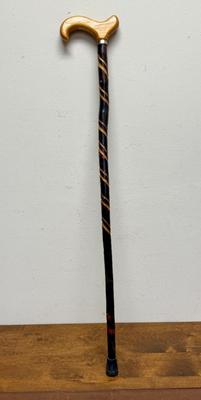 Classic Handcrafted Carved Wood Walking Cane