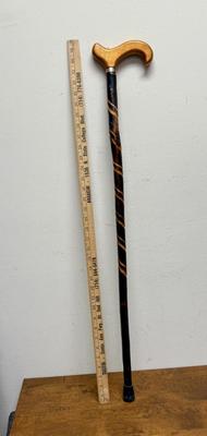 Classic Handcrafted Carved Wood Walking Cane