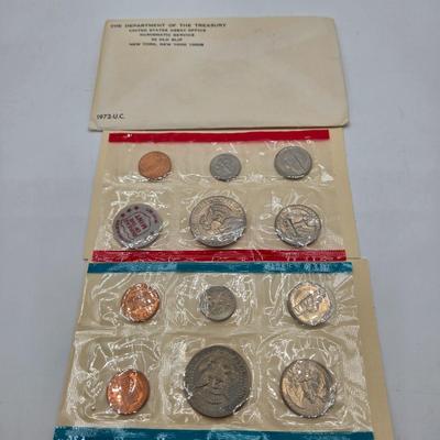 LOT 123: U.S. Mint Uncirculated Coin Sets from 1965, 1968, 1969, 1972