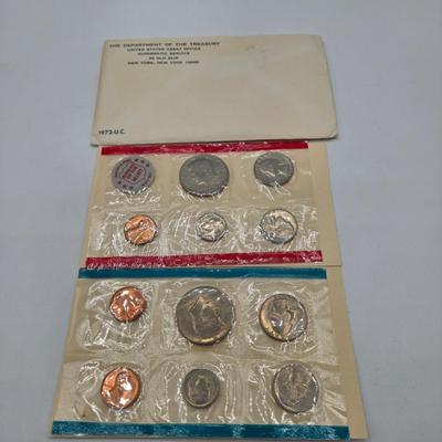 LOT 123: U.S. Mint Uncirculated Coin Sets from 1965, 1968, 1969, 1972