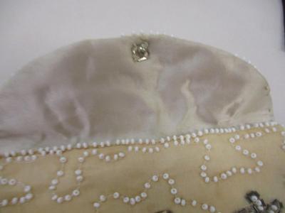 Vintage Pichel Black Velvet Clutch & Credit Card Holder & Beaded White Clutch Bag
