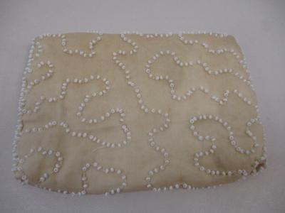 Vintage Pichel Black Velvet Clutch & Credit Card Holder & Beaded White Clutch Bag