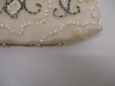 Vintage Pichel Black Velvet Clutch & Credit Card Holder & Beaded White Clutch Bag