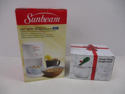 Sunbeam Hot Shot Hot Water Dispenser 3211 & Soup Mug Soupreme