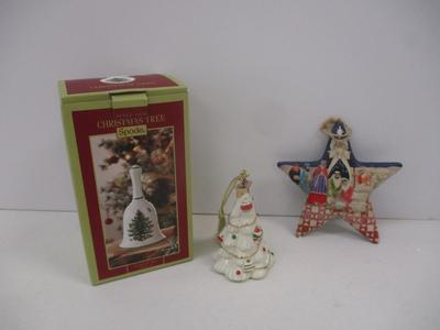 Spode Christmas Tree Bell - Lenox Nativity Star Hanging Ornament - Jim Shore Ornament