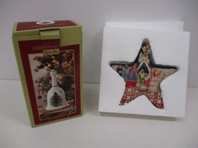 Spode Christmas Tree Bell - Lenox Nativity Star Hanging Ornament - Jim Shore Ornament