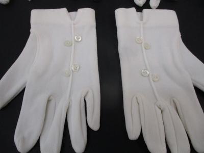 Vintage 50's Gloves, Ivory Exclusive Of Ornamentarion Embroidered Made in Japan - B