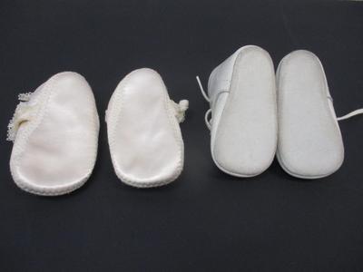 Vintage Baby Shoes White Classic Lace-Up & Booties