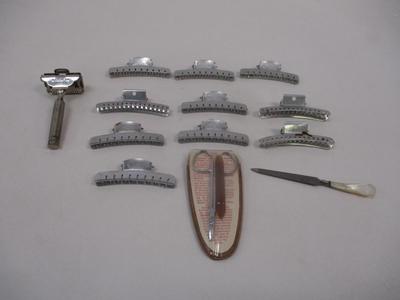 Aluminum Hair Clips - Manicure Set - File With Pearl Style Handle