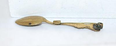 VINTAGE SPOON BROOCH (2¼" x ½") with Brass-Style Finish