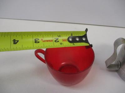 Vintage Child's Little Red Riding Hood Tin Plates & Mickey Mouse & Minnie Tin Cup Late