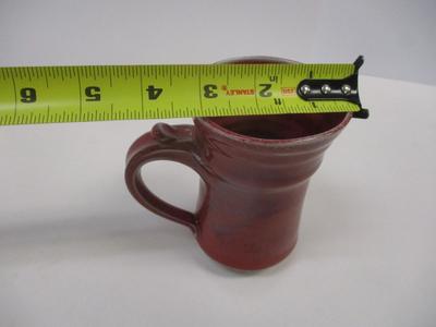 Signed Studio Pottery Red Coffee Mug