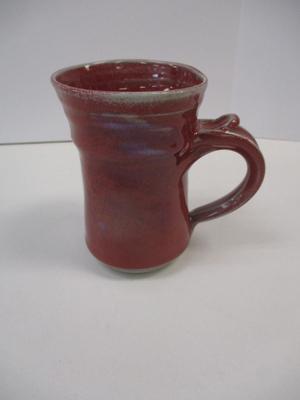 Signed Studio Pottery Red Coffee Mug
