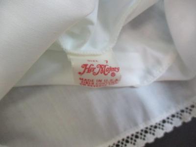 5 - Her Majesty Vintage Young Girls Ivory/White Slip Various Sizes Nylon Lace Trim Made in USA #1