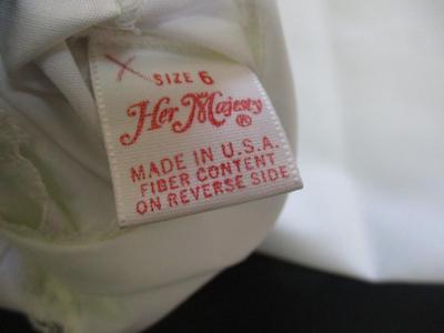 5 - Her Majesty Vintage Young Girls Ivory/White Slip Various Sizes Nylon Lace Trim Made in USA #1