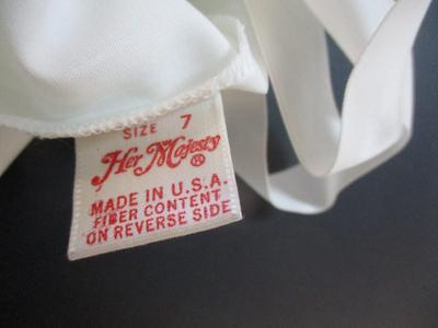 5 - Her Majesty Vintage Young Girls Ivory/White Slip Various Sizes Nylon Lace Trim Made in USA #1