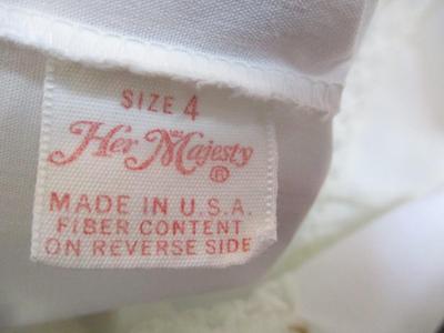 5 - Her Majesty Vintage Young Girls Ivory/White Slip Various Sizes Nylon Lace Trim Made in USA #1