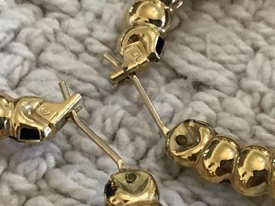 Large Monet Gold Tone Earrings