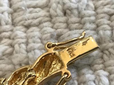 PD Tennis Bracelet Silver Snd Gold Tone
