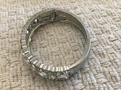 Rhinestone Clamper Bracelet