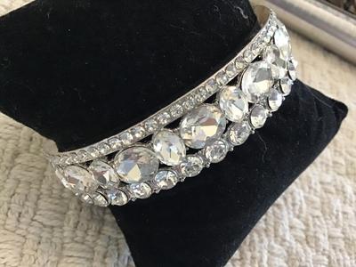 Rhinestone Clamper Bracelet