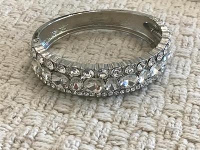 Rhinestone Clamper Bracelet