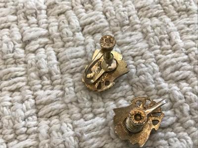Vintage American Eagle Earrings Marked Screwback