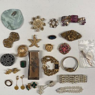 Vintage Brooches incl. Cloisonné w/ Unique Jewelry & More (ST-HS)