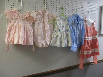 (1) Fellman Bros. White Dress (1) Vintage Nanette Inspired by Shirley Temple (1) Jill Young Child's Dresses (2)