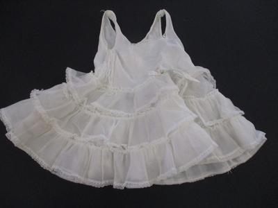 Vintage Toddler Girls Dress Frilly Lace Tiered Cupcake Dress #3