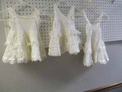 Vintage Toddler Girls Dress Frilly Lace Tiered Cupcake Dress #3