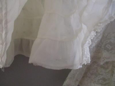 Vintage Toddler Girls Dress Frilly Lace Tiered Cupcake Dress #3