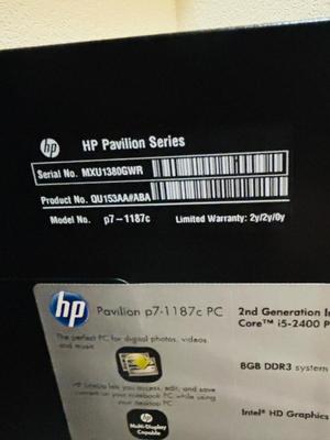 HP PAVILION SERIES 2nd GENERATION P7-1187c