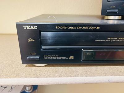 TEAC HOME STEREO RECEIVER, CASSETTE DECK AND CD CHANGER W/REMOTES