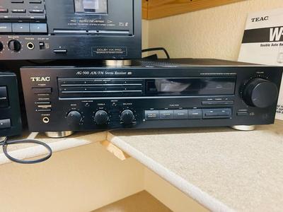 TEAC HOME STEREO RECEIVER, CASSETTE DECK AND CD CHANGER W/REMOTES