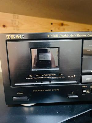 TEAC HOME STEREO RECEIVER, CASSETTE DECK AND CD CHANGER W/REMOTES