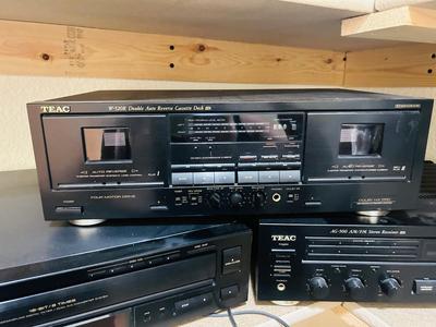 TEAC HOME STEREO RECEIVER, CASSETTE DECK AND CD CHANGER W/REMOTES