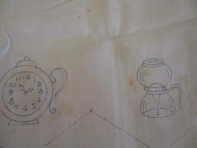 Vintage Hand-Embroidered Linen Floral Design #7