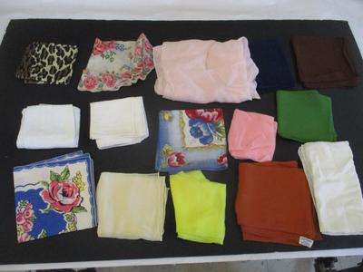 Vintage Sally Gee & Vera Silky Scarf Made Japan Hand Rolled & Assorted Other Brands Of Scarfs & Handkerchiefs #8