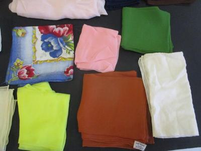 Vintage Sally Gee & Vera Silky Scarf Made Japan Hand Rolled & Assorted Other Brands Of Scarfs & Handkerchiefs #8