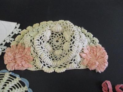 Vintage Detachable Collars With Crochet Trim - Teena Brown Crochet Hat #12