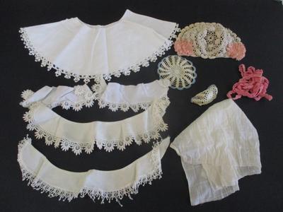 Vintage Detachable Collars With Crochet Trim - Teena Brown Crochet Hat #12