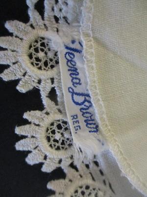 Vintage Detachable Collars With Crochet Trim - Teena Brown Crochet Hat #12