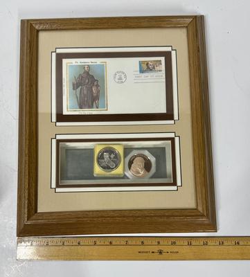 Father Junipero Serra First Day Cover and 2 Commemorative Coins