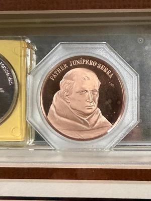 Father Junipero Serra First Day Cover and 2 Commemorative Coins