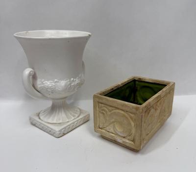 Lot of 2 small pottery pieces Inarco vase and Brayton Pottery from Laguna Beach, CA