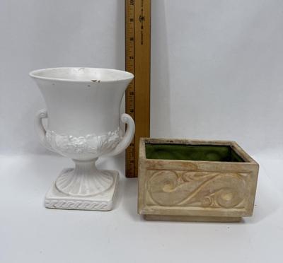 Lot of 2 small pottery pieces Inarco vase and Brayton Pottery from Laguna Beach, CA