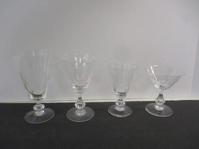 33 - Vintage Etched Wine Glasses