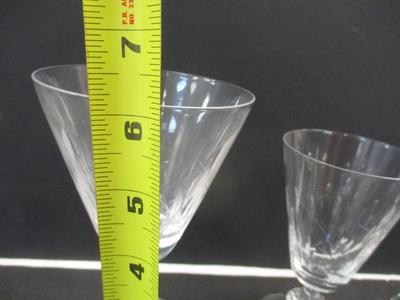 33 - Vintage Etched Wine Glasses